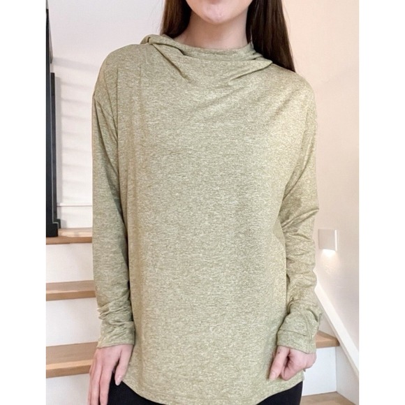 Athleta Tops - Athleta Uptempo Hoodie Stretch Breathable Lightweight Green NWT Sweatshirt 3X